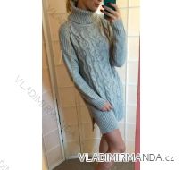 Sveter-šaty pletené dámske UNI talianska moda IM919009
