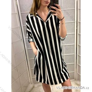 Košile/šaty 3/4 dlouhý rukáv dámská proužek (uni s/m) TALIANSKÁ MÓDA IM919174