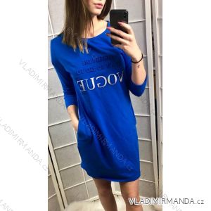 Šaty 3/4 dlhý rukáv rukáv dámske vogue (uni sl) tureckú MODA ESILLA IMT18696