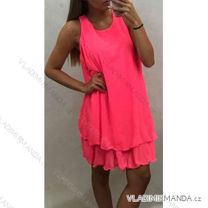 Šaty letné na široké ramienka dámske neon (uni s / m) TALIANSKÁ MÓDA IM319372