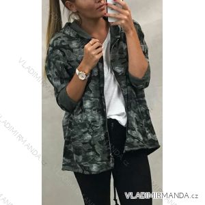 Mikina slabý dlouhý rukáv dámský maskáč (uni s-l) ITALSKá MóDA IM1319080