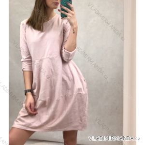 Šaty volnočasové 3/4 dlouhý rukáv dámské (uni M/L) ITALSKá MODA IM720028